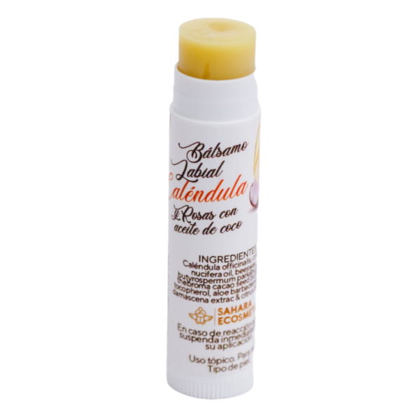 Bálsamo Labial Caléndula & Rosas con aceite de coco - 10 gramos. - Imagen 3